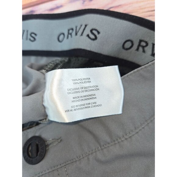 Orvis Mens Gray Tech Shorts 40 - 4-Way Stretch Secure Pockets - Picture 5 of 9